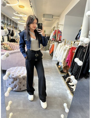 kurtka Jeanowa z dekoltem l Katana