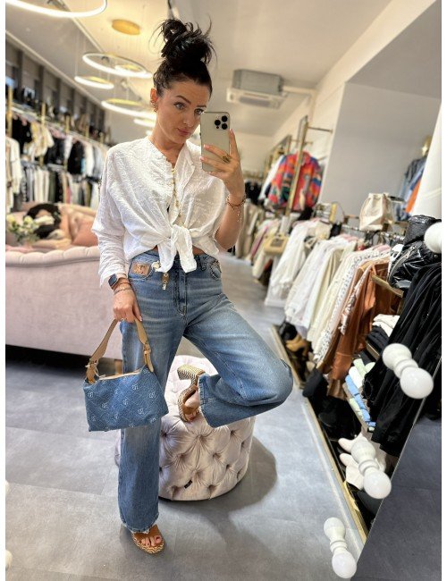 Niebieska Jeansowa Torba na Ramię | Roberta Biagi // 1075