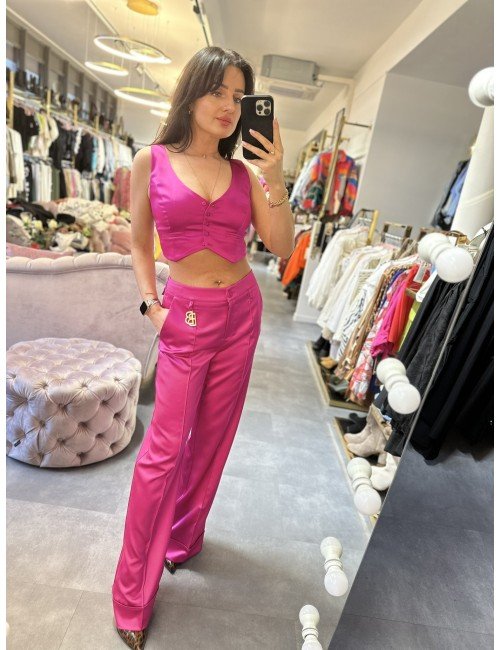 Fuksjowa Kamizelka Zapinana na Guziki bez Kieszeni - Babylon