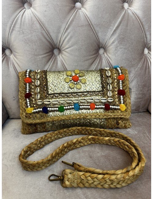 Unikalna Torba Do Ręki z Ozdobami - Hand Made // 1180