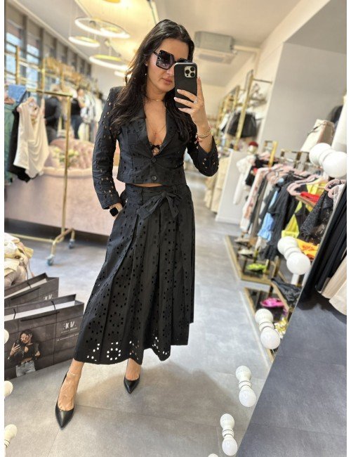 Klasyczny czarny żakiet/koszula od Souvenir