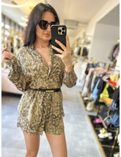 Spodenki khaki 100% wiskoza od Souvenir // 1225