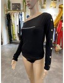 Czarne body z długim rękawem od Babylon // 1266