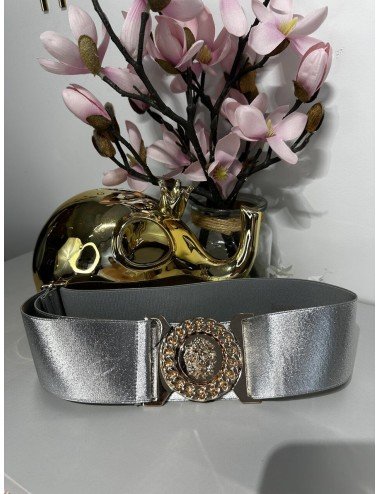 srebrny pasek ze złotą klamrą od Roberta Biagi // 1272*