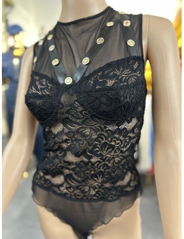 Czarne body bez rękawów od Gil Santucci // 1283