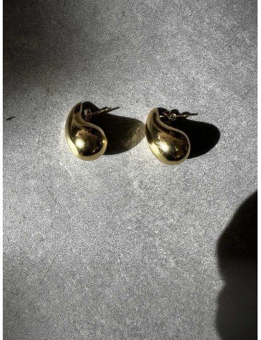 Złote kolczyki w kształcie łezki // 1321