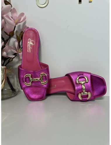 Klapki na płaskiej podeszwie - Różowe // 1335