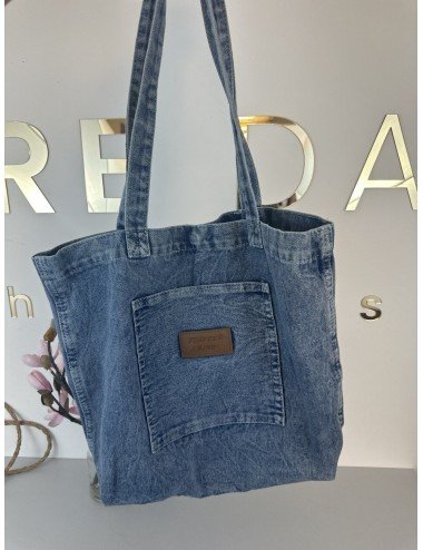 Jeansowa torba do ręki i na ramię // 1401