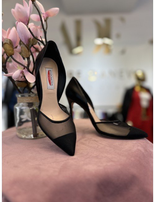 Czarne szpilki z siateczką // 1417