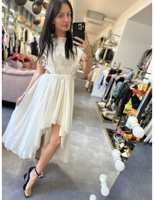 Biała asymetryczna sukienka bez rękawów od Imperial // 1436