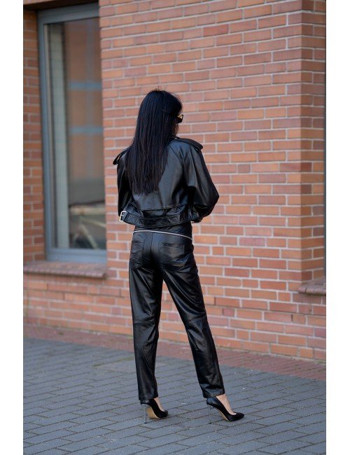 Skórzane Spodnie Damske - Nowoczesny Design