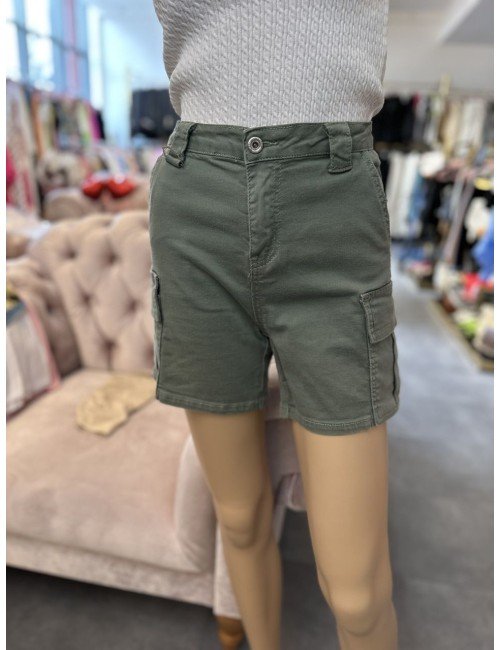 bawełniane szorty khaki z kieszeniami // 1441