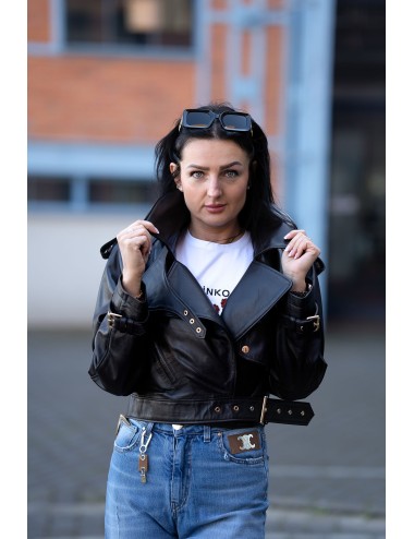 czarna kurtka - skóra naturalna  / 1454