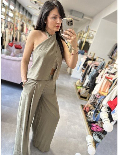 kamizelko bluzka khaki od Luminy // 1473