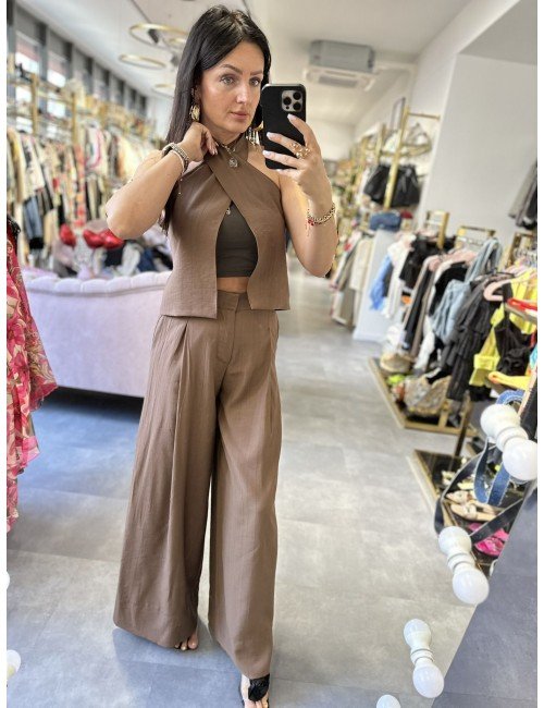 Luźne spodnie brązowe od Luminy // 1476