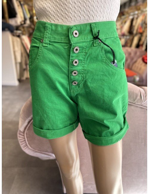 Zielone bawełniane szorty // 1534
