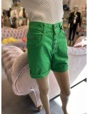Zielone bawełniane szorty // 1534