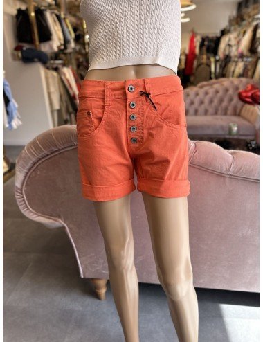 pomarańczowe bawełniane szorty // 1535