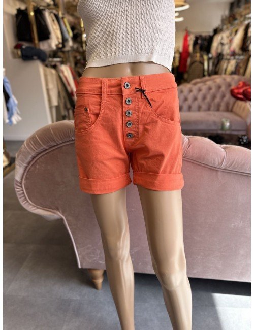 pomarańczowe bawełniane szorty // 1535