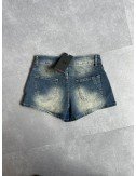 jeansowe szorty z  przetarciami // 1541