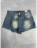 jeansowe szorty z  przetarciami // 1541