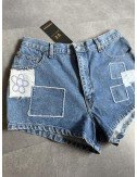 jeansowe szorty z łatkami // 1545