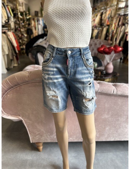 jeansowe dłuższe szorty  // 1550*