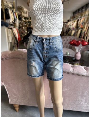Jeansowe szorty z guzikami // 1552
