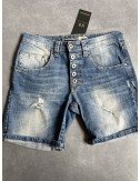 Jeansowe szorty z guzikami // 1552