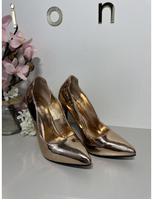 złote eleganckie szpilki // 1612*