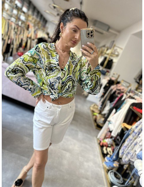 zielona koszula z wiskozy // 1631