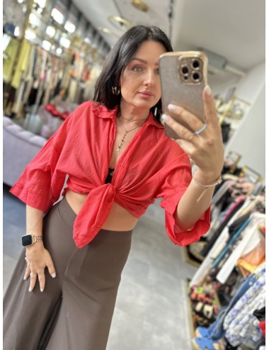 bawełniana czerwona koszula od Lumina // 1641