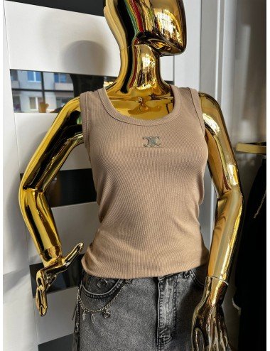 brązowy bawełniany top // 1768