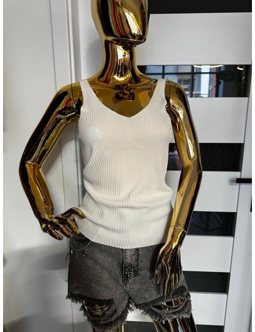 biały top na ramiączka //  1785