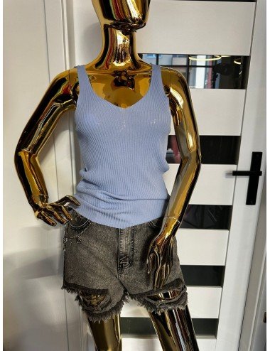 niebieski top na ramiączka //  1782