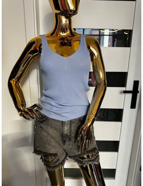 niebieski top na ramiączka //  1782