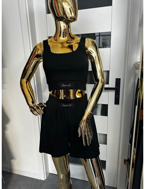 czarny top na krótki rękaw od Imperial // 1803