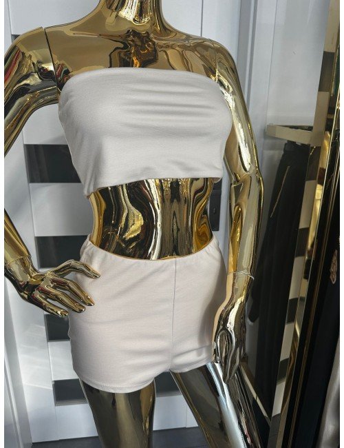 beżowy top bez rękawów od Lumina // 1814