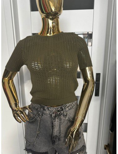 khaki sweterek ażurowy od ViCOLO // 1817