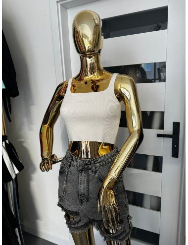 biały top na ramiączka od Kontatto // 1826