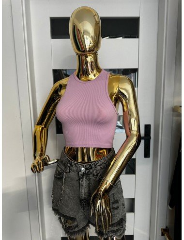 różowy top na ramiączka // 1828