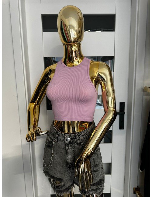 różowy top na ramiączka // 1828