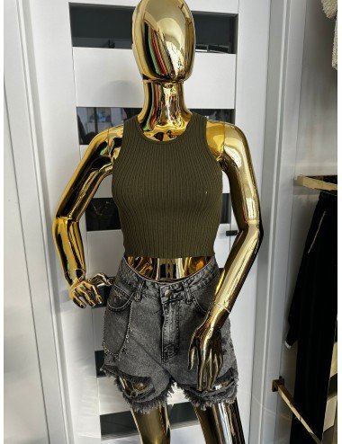 khaki top na ramiączka od ViCOLO // 1830