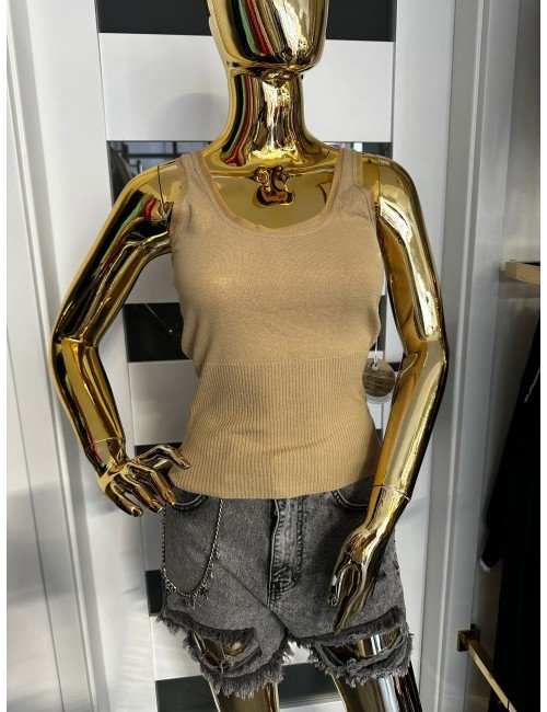 brązowa koszulka na ramiączka // 1840