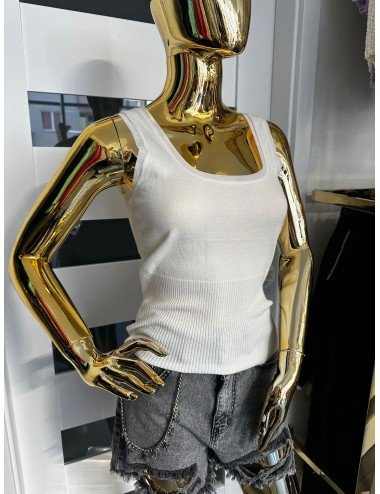 biała koszulka na ramiączka // 1839