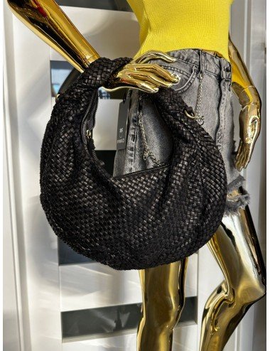 Duża Czarna Torebka Skórzana | Włoska Torba Shopper na Ramię