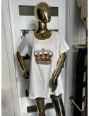 biały T-Shirt z koroną // 1914