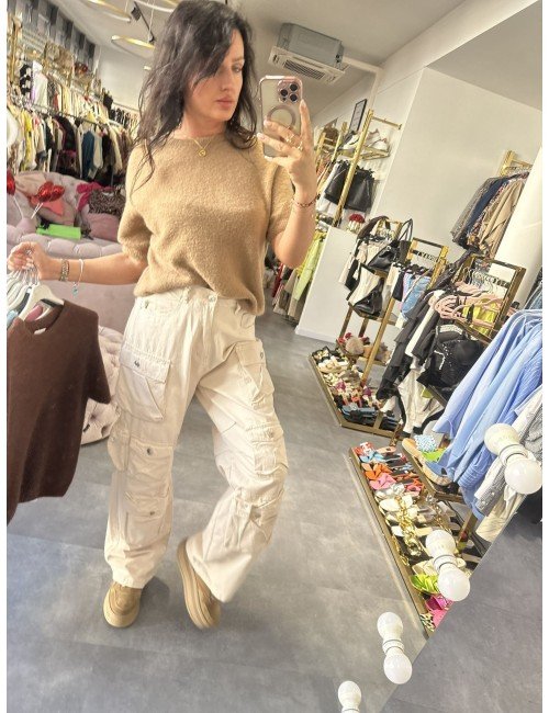 brązowy sweterek z alpaki i wełny // 1981