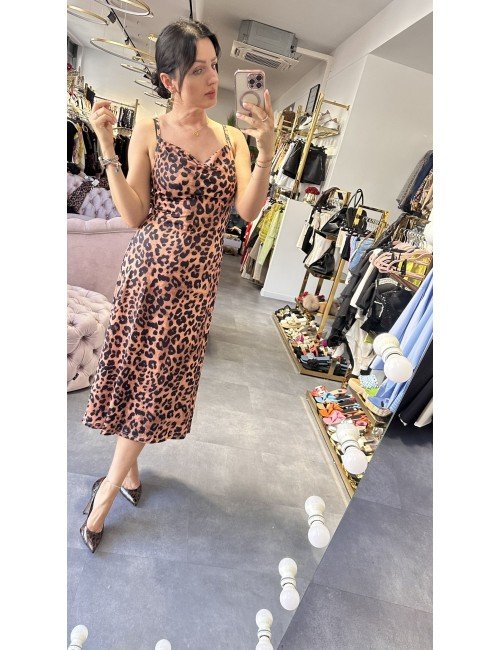 Sukienka na ramiączka w panterkę // 2019