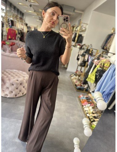 czarny sweterek z alpaki i wełny // 2033